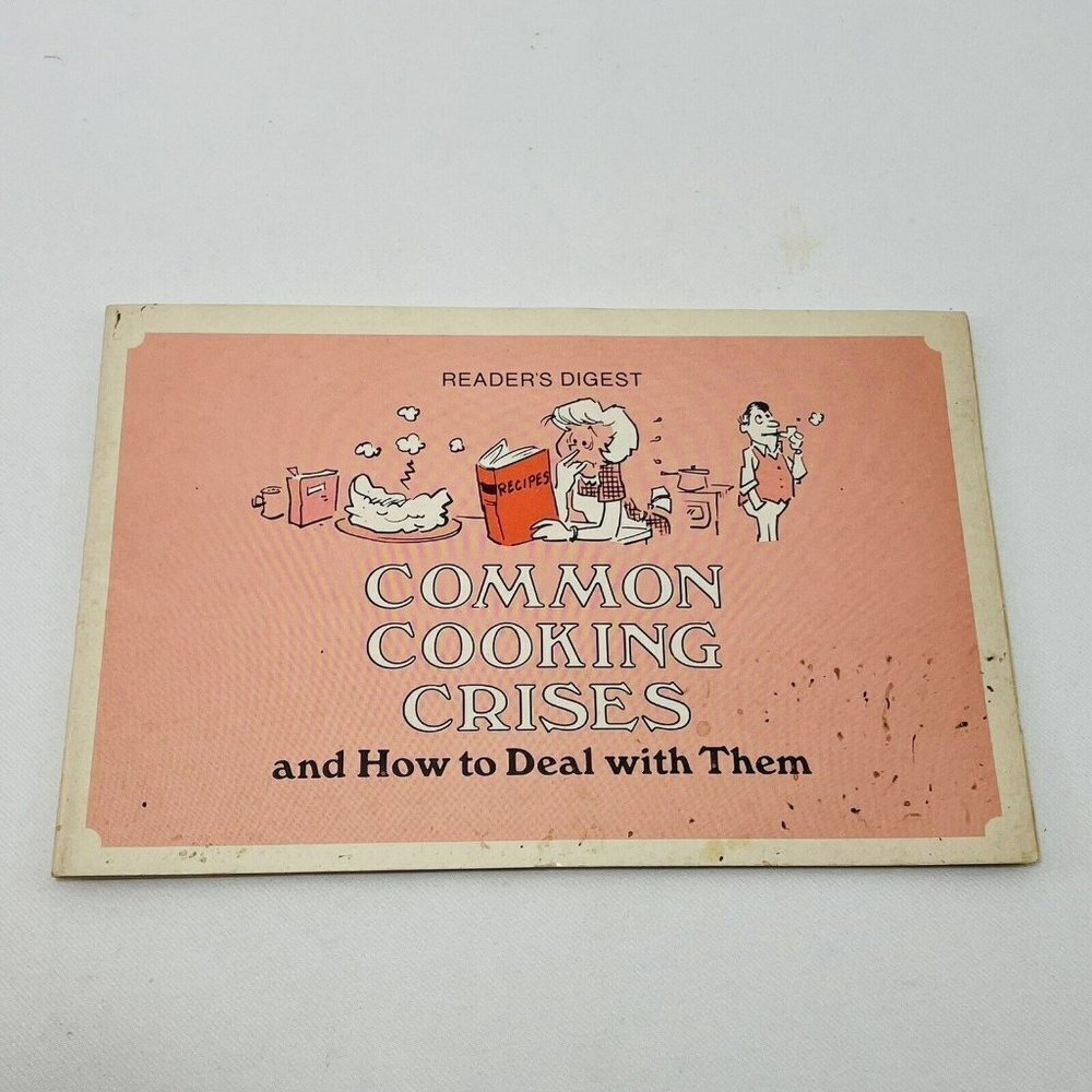 Reader Digest Cookbook Common Cooking Crises Book Guide Handbook Cartoon Picture